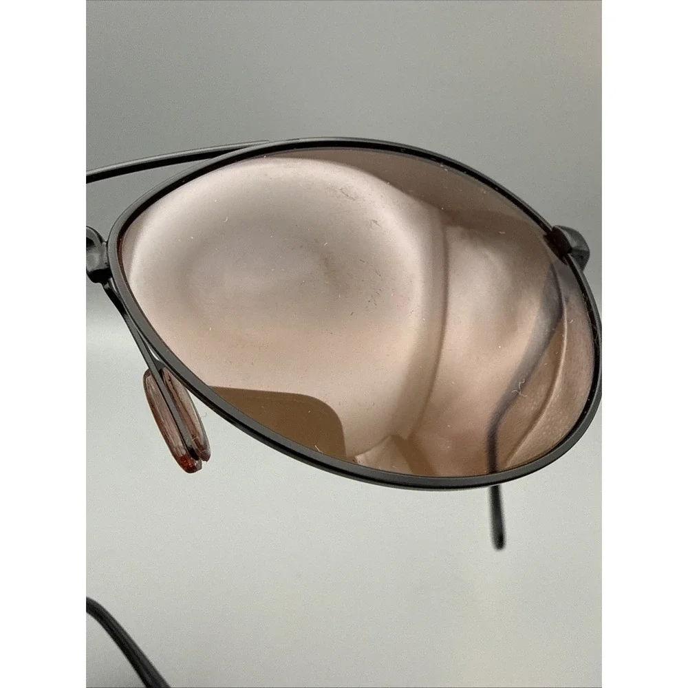 HD Vision Authentic Aviators High Definition Sunglasses Black Metal w/brown lens